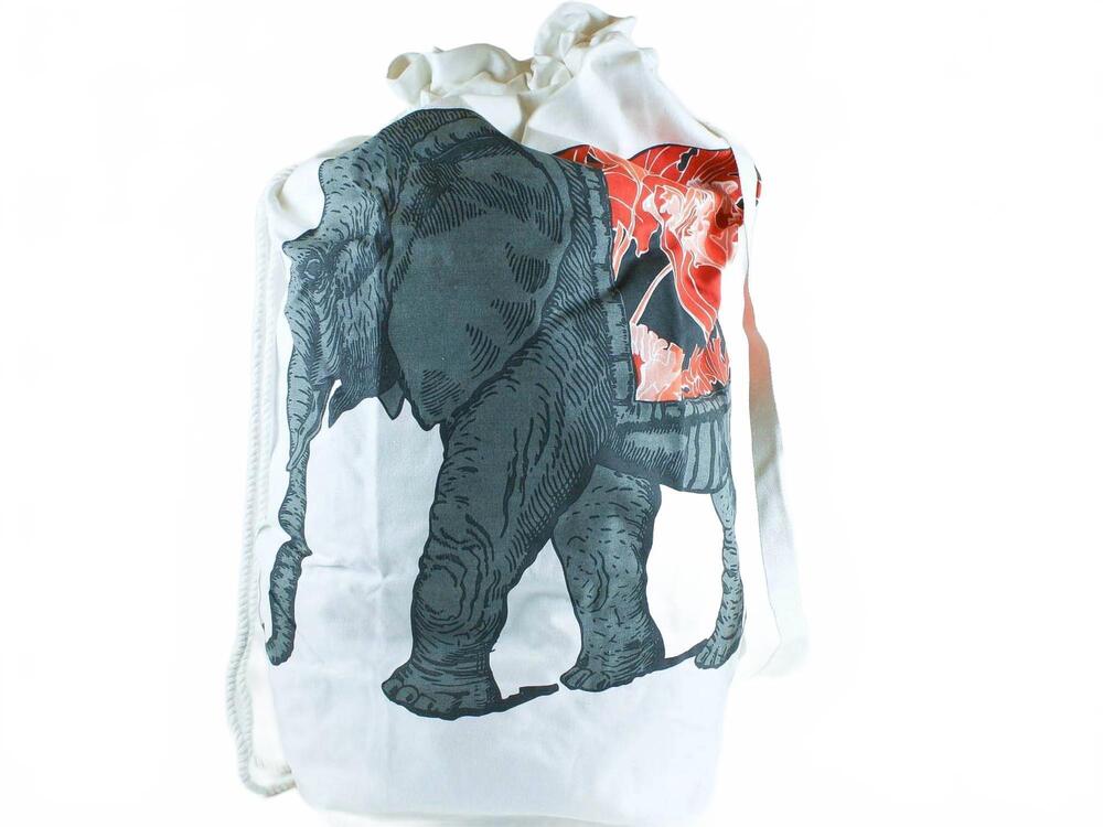 NEW THOMAS PAUL canvas laundry bags in off white jumbo the elephant